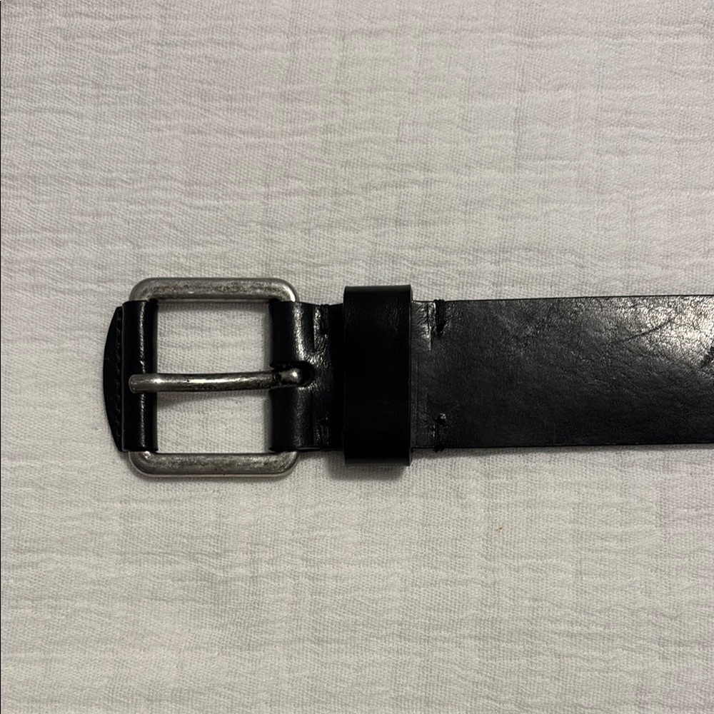 Men's Black Leather Belt 34